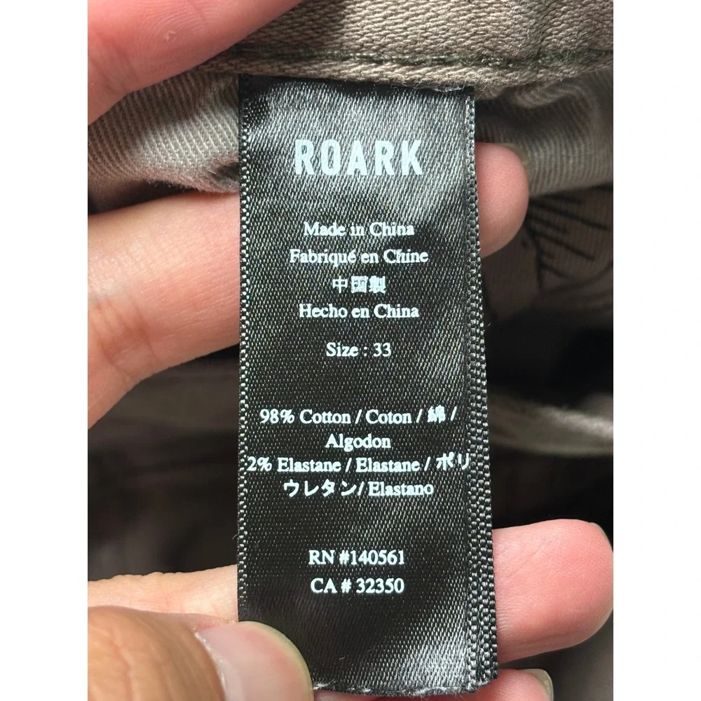 Roark Revival Hwy 128 5-Pocket Pant Mens Grey Mens Size 33X31 RD213